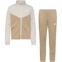 Nike Sportswear Trainingspak Full-Zip Kids Lichtbruin Beige Wit