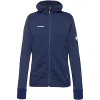 Mammut - Dames fleeces - Taiss Light ML Hooded Jacket Women Marine voor Dames - Maat XS - Marine blauw