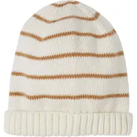 Vertbaudet Babyset pakje en muts van gestreept tricot hazelnoot