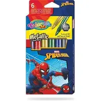 COLORINO Disney Spiderman Metallic Markers - 6 Kleuren