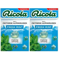 Ricola 2x Fresh Mint Suikervrij Doosje 50 gr