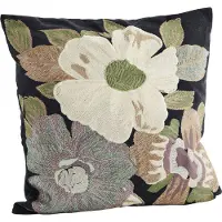 Madam Stoltz Kussenhoes Bloemen geborduurd katoen 50x50cm