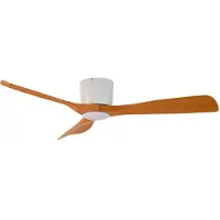 LUCANDE Moneno LED plafondventilator wit/hout , Moneno, dimbare, Hout, Woonkamer, Metaal, Modern