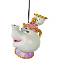 KurtAdler Belle en het Beest kerstbal Mevrouw Tuit en Barstje Disney