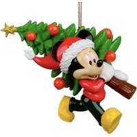 Disney Kerst Ornament Mickey En Vrienden Met Kerstboom Rood / Groen 10 X 6 X 6 Cm