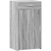 vidaXL Dressoir 50x42,5x93 cm bewerkt hout grijs sonoma eikenkleurig