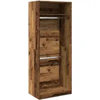 vidaXL Kledingkast 80x50x200 cm bewerkt hout oud hout