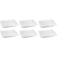 BonBistro Ontbijtborden / Dessertborden Yong Squito 18 x 18 cm - Wit - 6 stuks