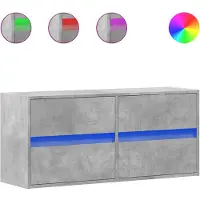 vidaXL TV-wandmeubel met LED-verlichting, betonkleur, 100x31x45 cm