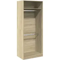 vidaXL Kledingkast 80x50x200 cm bewerkt hout sonoma eikenkleurig