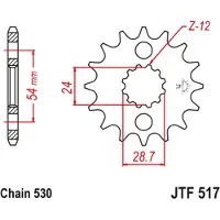 JT Sprockets Stalen geluidsvrij voortandwiel - 530