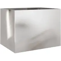 vidaXL Plantenbak 62x47x46 cm roestvrij staal zilverkleurig