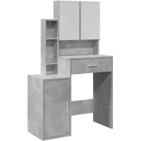 vidaXL Kaptafel met kastje 80x35x132 cm betongrijs