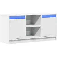 vidaXL Tv-meubel met LED 100x34x50 cm bewerkt hout wit