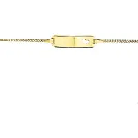 The Kids Jewelry Collection The Jewelry Collection - 9 Krt. Graveerarmband - Hart Plaat 5.0 mm - 9 Krt.