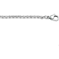 The Jewelry Collection Stalen Collier jasseron 3 6502731 60 cm