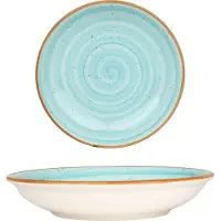 Bonna Diepbord aqua porselein 15 cm (330cc) set van 6