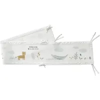 Vertbaudet WILDLIFE Oeko-Tex ademende bedbumper ecru/meerkleurig