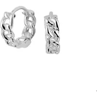 Trendjuwelier huiscollectie Klapcreolen Zilver Gerhodineerd Glanzend