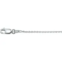 The Jewelry Collection Zilveren Collier anker gediamanteerd 1 1018800 42 cm