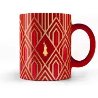 Bialetti Universele beker Deco Glam 330 ml, 1 stuk, Kopje, Rood