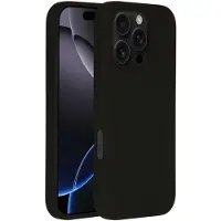 Accezz Liquid Silicone Backcover met MagSafe voor de Apple iPhone 16 Pro - Zwart