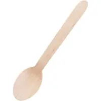 Fiesta Green biologisch afbreekbare houten dessertlepels 16.6cm
