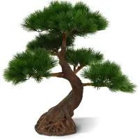 Maxifleur Kunstplanten UV bestendige Pinus Bonsai x5 Deluxe 80 cm op voet