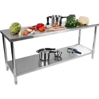 Royal Catering RVS werktafel - ECO - 200 x 60 cm - 250 kg -