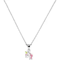 The Jewelry Collection Zilver Gerhodineerde Collier eenhoorn 1 1330033