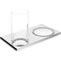 Keuco Edition Double houder 400 spec. glas en zeepbakje chroom