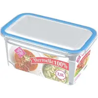 Hega hogar 2x Voorraad/vershoudbakjes 2,5 liter transparant plastic/kunststof -