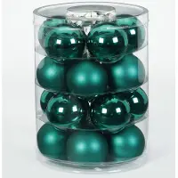 Christmas Goods Inge Goods Kerstballen set - 20x stuks - donkergroen - glas - 6 cm - glans en mat- kerstversiering