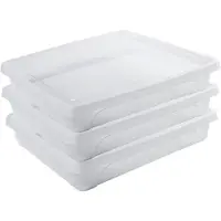 Hega hogar Vershoudbakje - 10x - laag - transparant - 1,5 liter - 24 x 20 x 5 cm - vershouddoosje - Vienna - Vershouddoos bakje