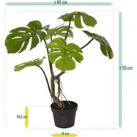 Maxifleur Kunstplanten Monstera kunstplant 50cm