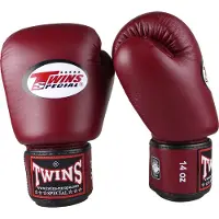 Twins special BGVL-3 Maroon - Leren bokshandschoenen - 12 oz - Bordeaux Rood