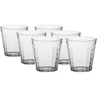 Duralex Drinkglazen Prisme - 18x stuks - glas - 220 ml - water/koffie