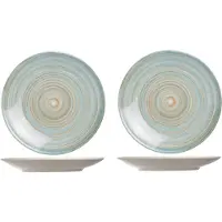 COSY&TRENDY 8x stuks diner bord Turbolino blauw 27 cm - Dinerborden