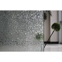 Wicotex Raamfolie - 3x rollen - steentjes - semi transparant - 45 cm x 2 meter statisch - Glasfolie - Anti inkijk