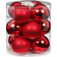Inge-glas Inge Christmas Goods Kerstballen - 36x stuks - rood - 8 cm - Kerstboomversiering - kerstversiering