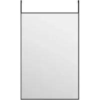 vidaXL Deurspiegel 40x60 cm glas en aluminium zwart