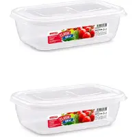 PlasticForte Vershoudbakje - 8x - vriezer en magnetron - 0,6L - kunststof - mealprep