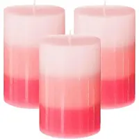 Atmosphera Geurkaars Nina - 3x stuks - Rozen - 45 branduren - 7 x 10 cm