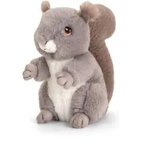 Keel Toys Eekhoorn knuffeldier - grijs - Squirrel knuffel - 100% eco gerecycled - 18 cm.