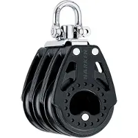 Harken Triple Carbo Block Pulley 57 Mm Zwart