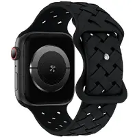 Beline Apple Watch Silicone Geweven band 38/40/41mm zwart/zwart doosje