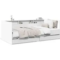 vidaXL Slaapbank met lades zonder matras 90x190 cm wit