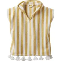 Vertbaudet Personaliseerbare gestreepte baby-badponcho geel, gestreept