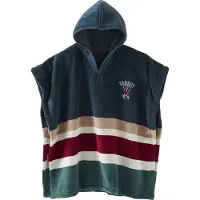 Vertbaudet Badponcho DANDY blauw donker uni met decor