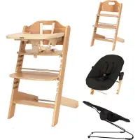 Novi Kinderstoel 1-2 Grow Natural/Black Melange